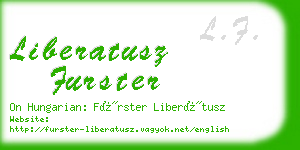 liberatusz furster business card